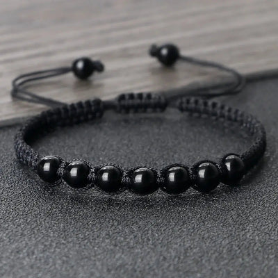 Men’s Lava Stone Bracelet – Handmade Adjustable Beaded Rope Chain - Buy Online at QuietAura