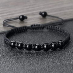 Men’s Lava Stone Bracelet – Handmade Adjustable Beaded Rope Chain - Buy Online at QuietAura