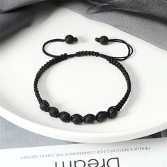 Men’s Lava Stone Bracelet – Handmade Adjustable Beaded Rope Chain - Buy Online at QuietAura