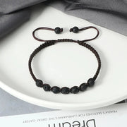 Men’s Lava Stone Bracelet – Handmade Adjustable Beaded Rope Chain - Buy Online at QuietAura