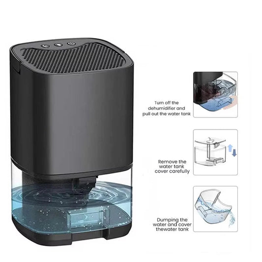 Mini Dehumidifier for Bedroom and Office, Quiet Moisture Removal - Buy Online at QuietAura