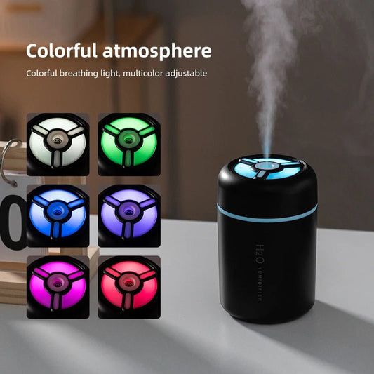 USB Mini Ultrasonic Humidifier with LED Night Light for Car and Home - Buy Online at QuietAura